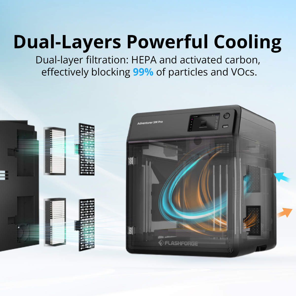 Flashforge Adventurer 5M Pro 3D tiskárna uzavřená