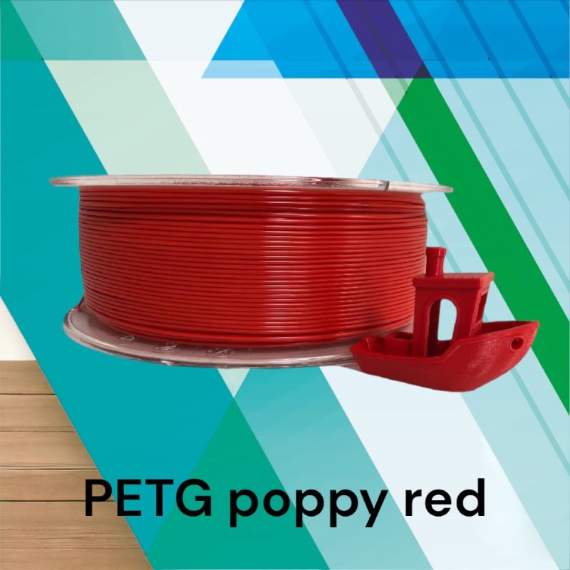 REGSHARE PET-G filament poppy red 1 kg houževnatý