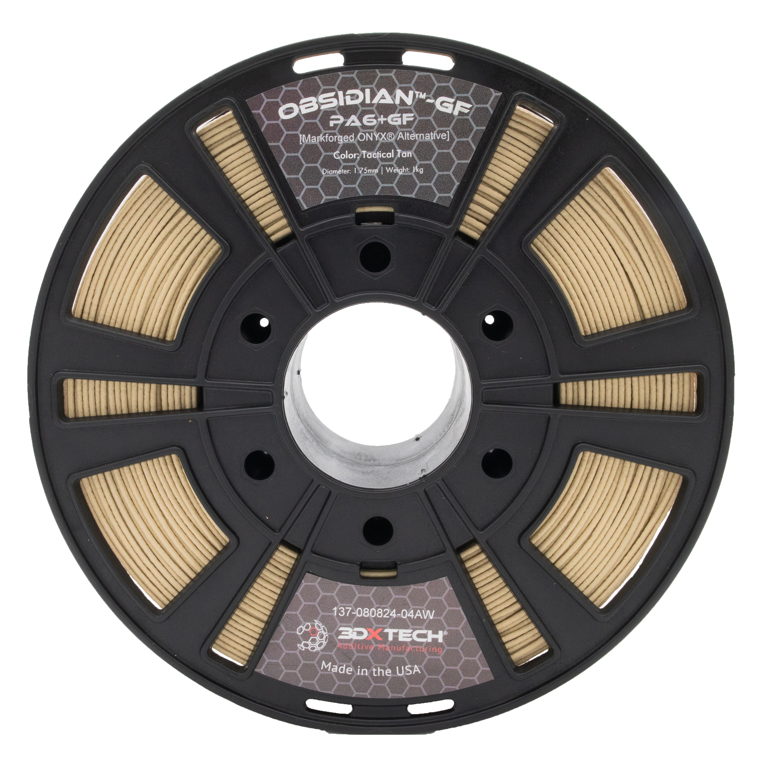 3DXTECH Obsidian Nylon 6+GF filament Orange 1,75 mm 1 kg