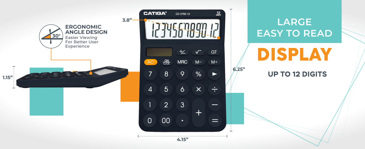 Catiga CD-2792 stolní kalkulačka 12místná černá
