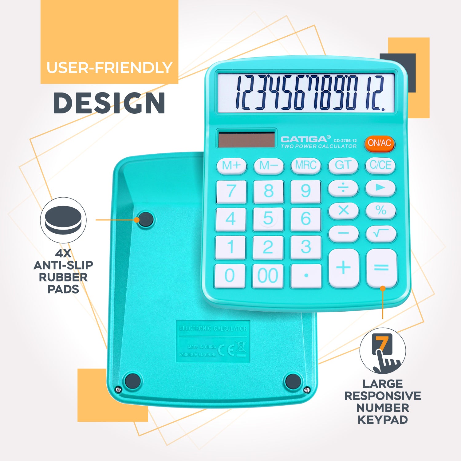 Catiga CD-2786 kalkulačka 12místná 2 ks modro-růžová