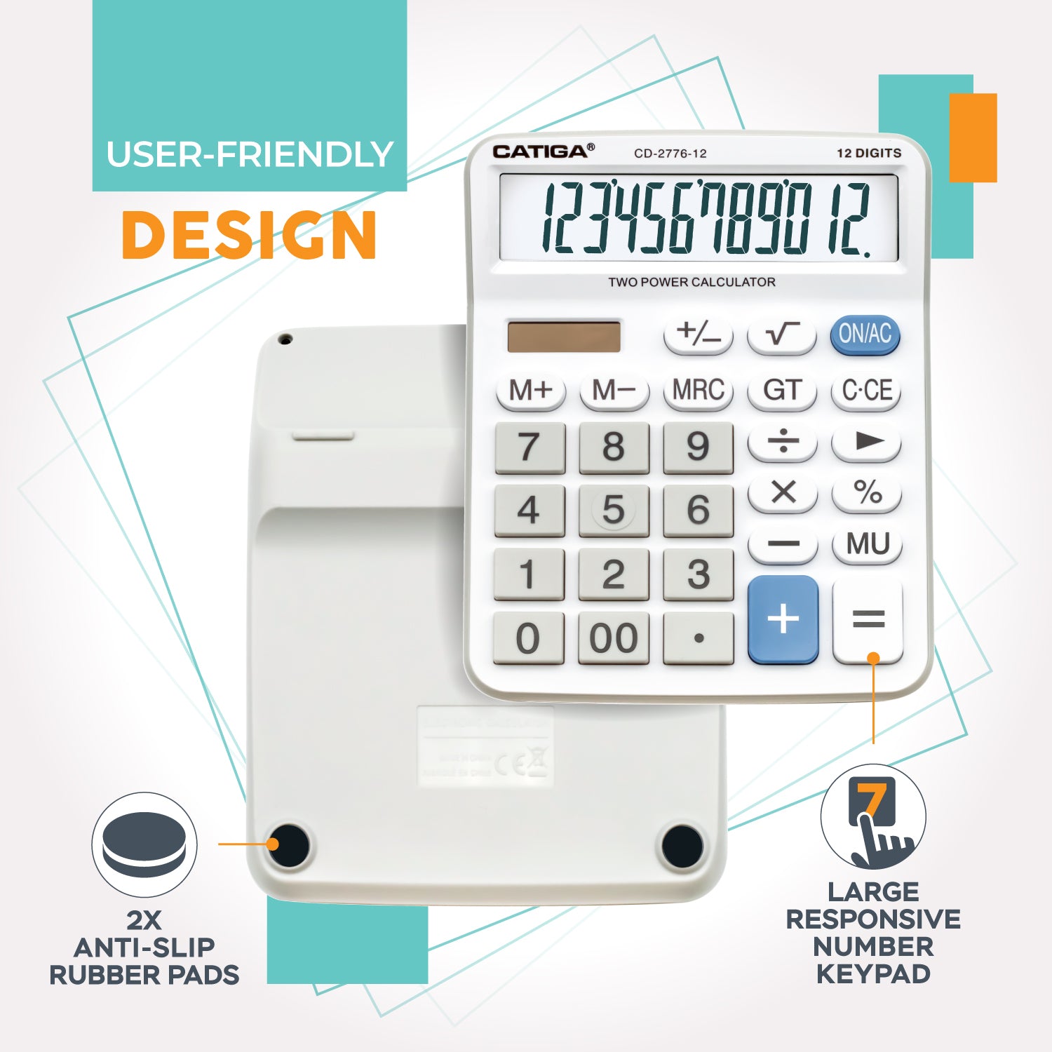 Catiga CD-2776 kalkulačka bílá XL 12míst