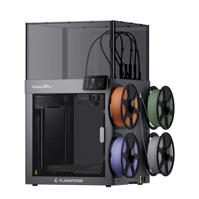 Flashforge Creator 5 Pro 3D tiskárna uzavřená 4 hlavy