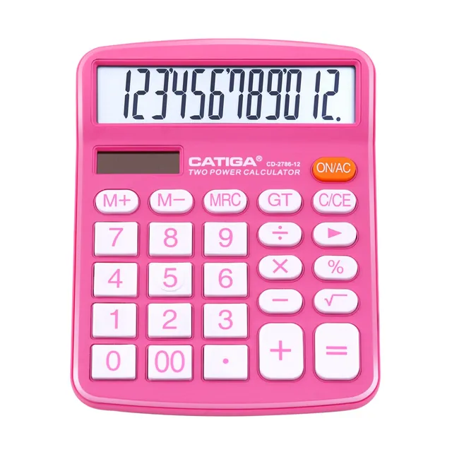 Catiga CD-2786 kalkulačka růžová 12místná