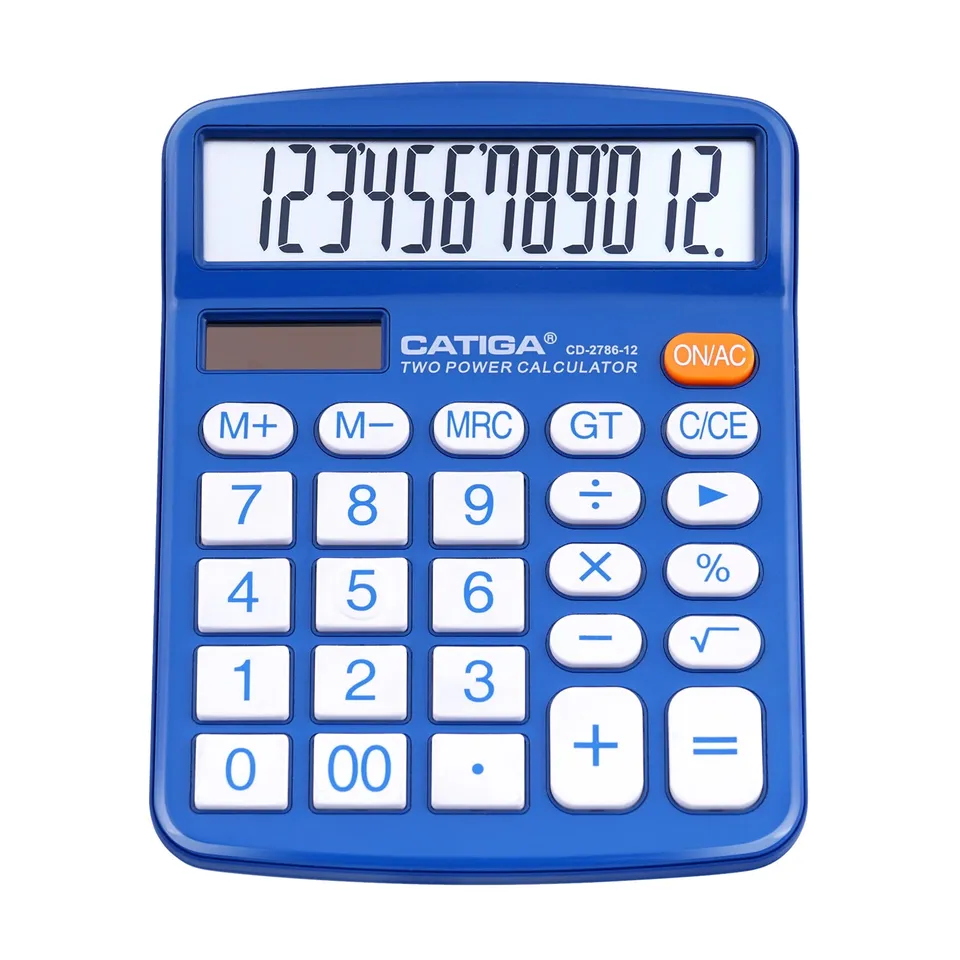 Catiga CD-2786 kalkulačka modrá 12místná solární
