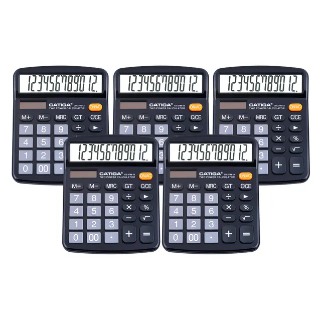 Catiga CD-2786 kancelářská kalkulačka černá 5 ks