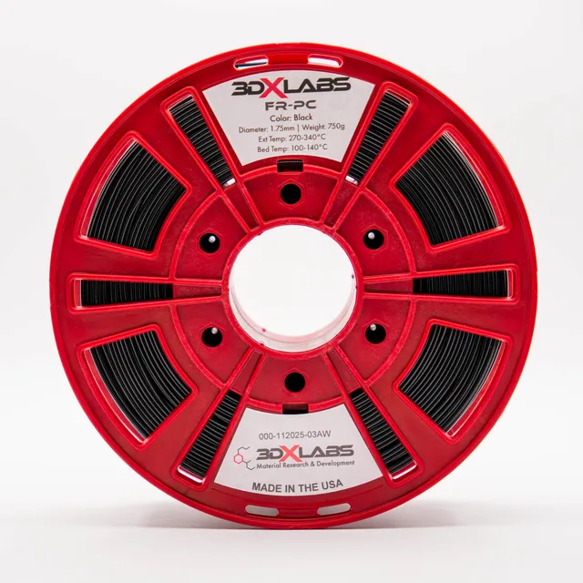 3DXTECH 3DXLABS FR-PC filament černý 1,75 mm 750 g V-0