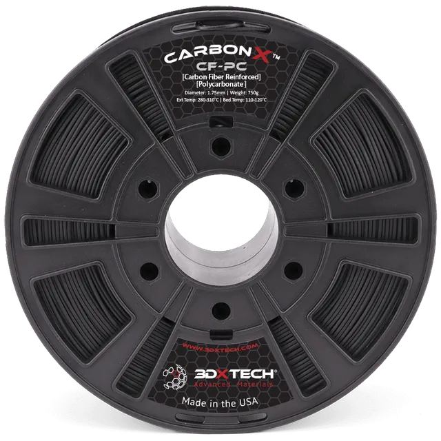 3DXTech CarbonX PC+CF filament černý 1,75 mm 750 g