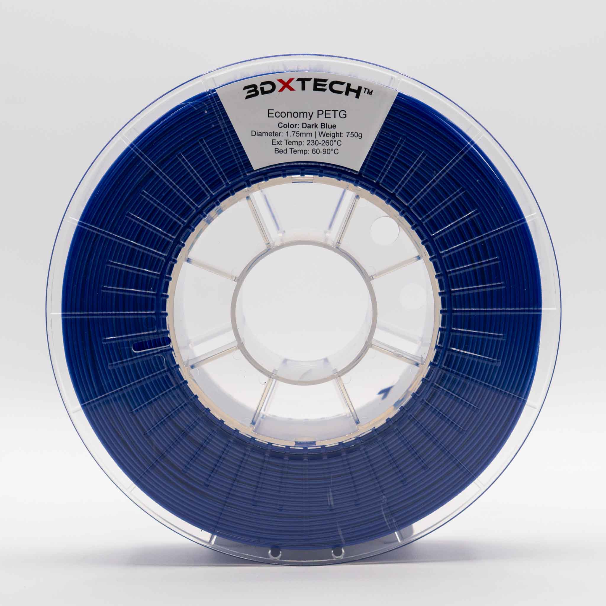 3DXTECH Economy PETG filament tmavě modrý 1,75 mm 750 g