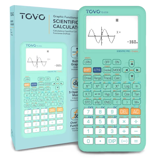 Catiga TOVO TS259 kalkulačka vědecká grafická tyrkysová 360 funkcí