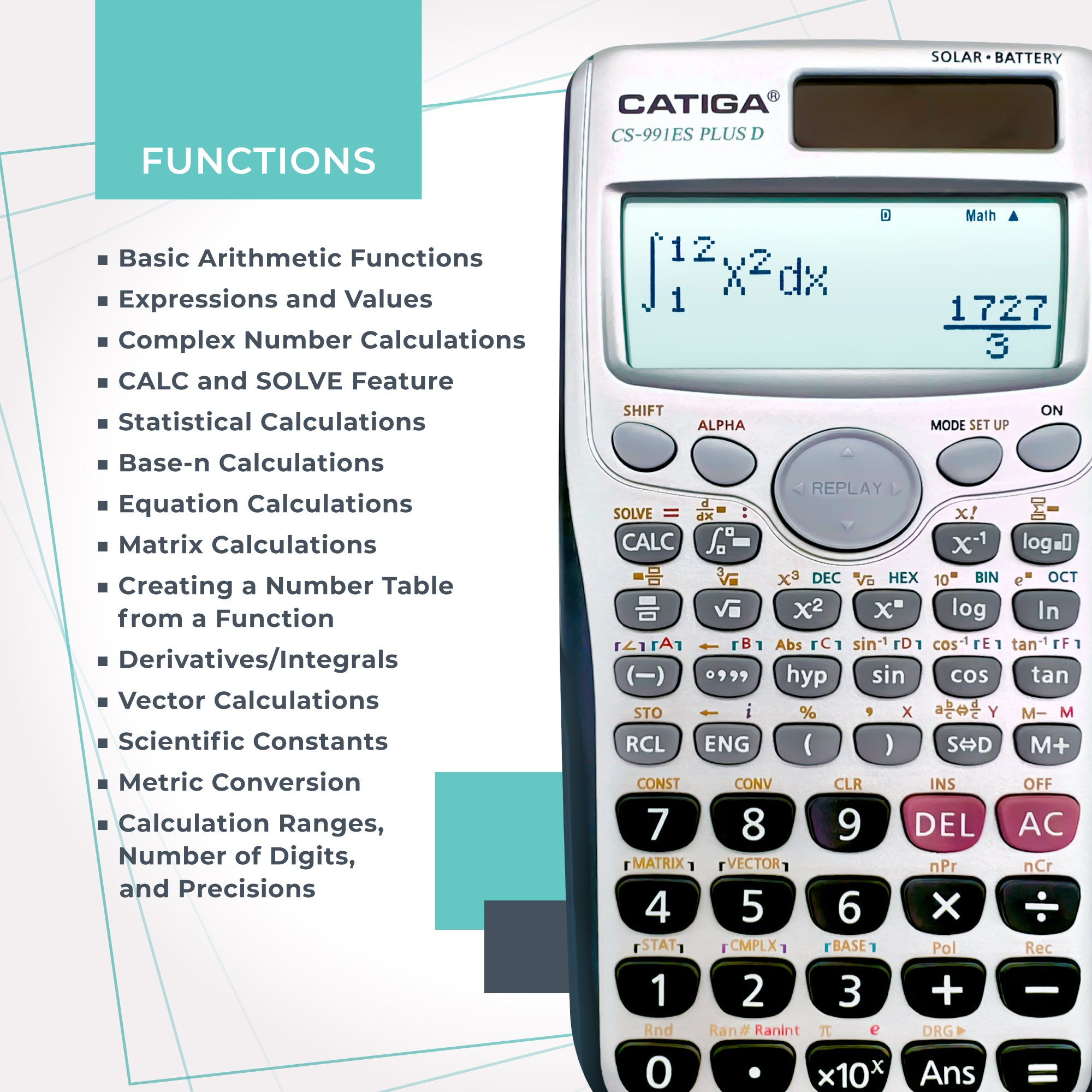 Catiga CS-991 vědecká kalkulačka 400 funkcí