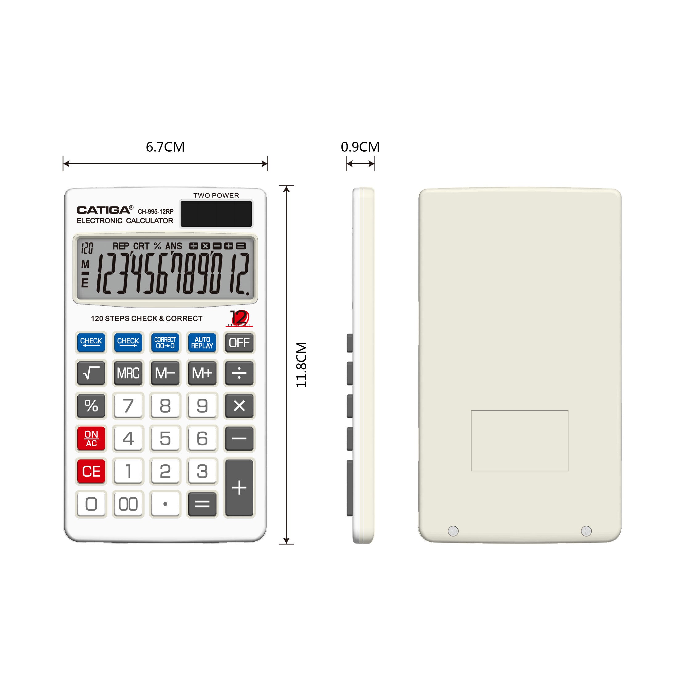 Catiga CH-995-12RP kapesní kalkulačka 12místná