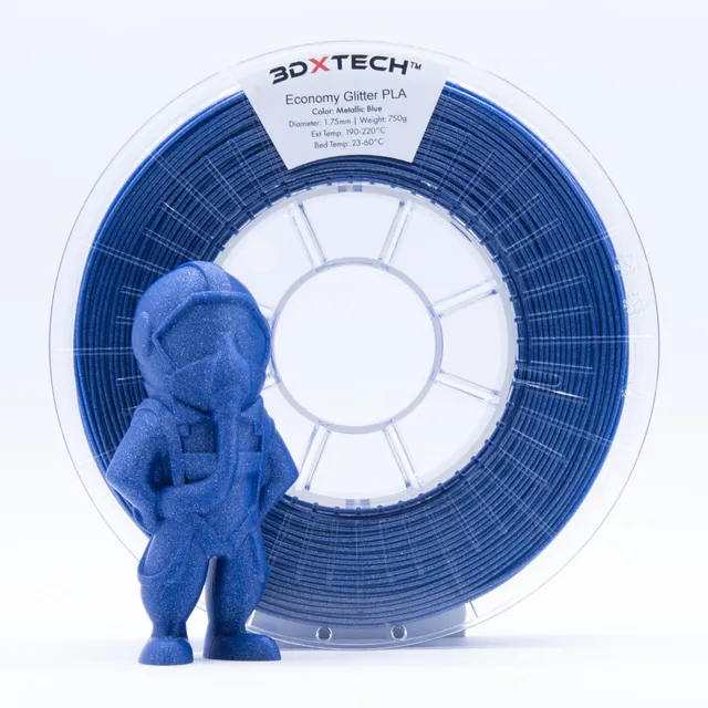 3DXTECH Glitter PLA filament Metallic Blue Ocean 750 g třpytivý