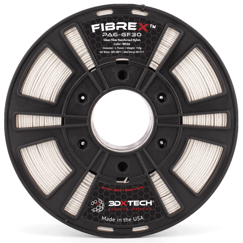 3DXTech FibreX Nylon 6+GF30 filament černý 750 g