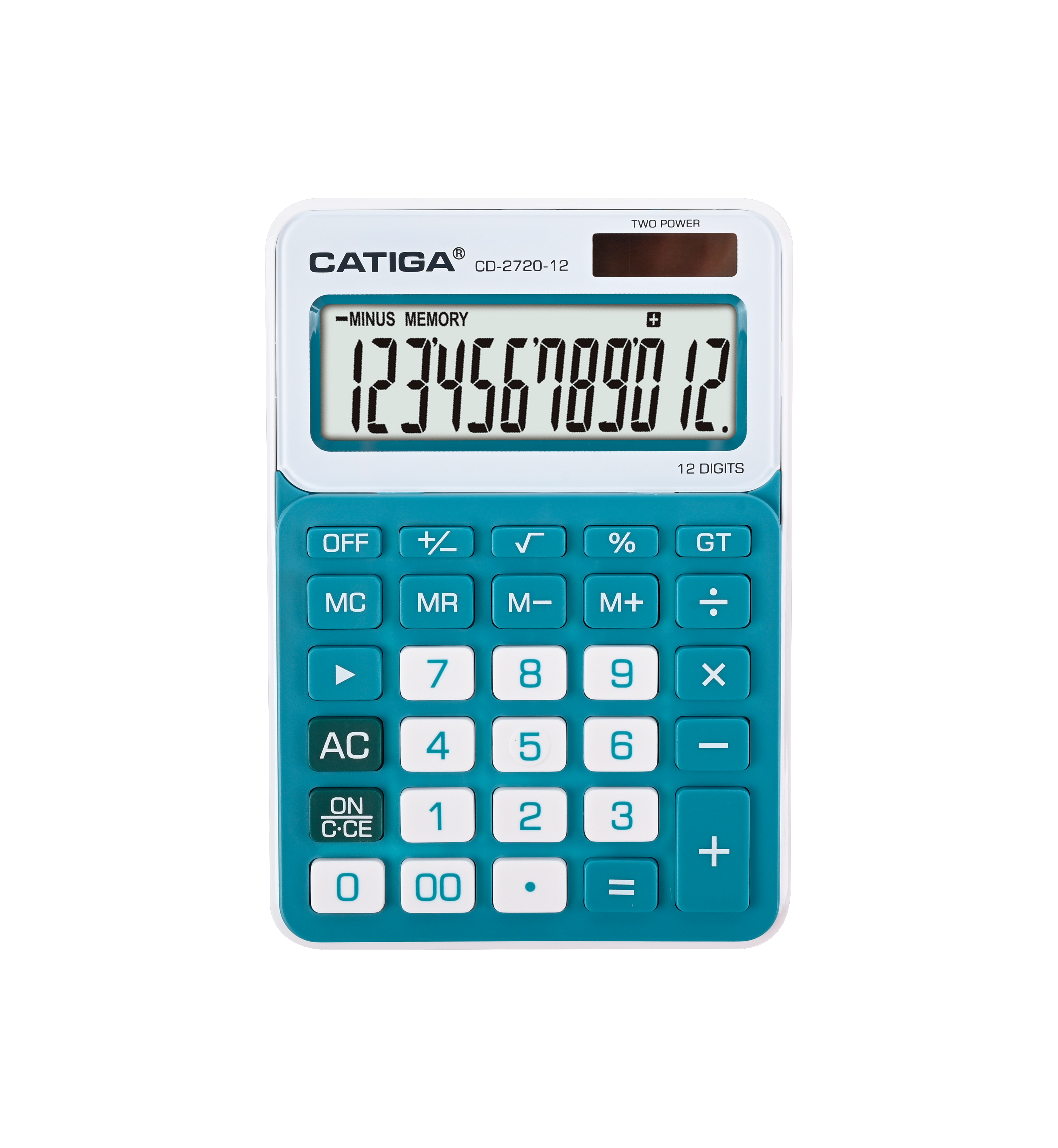 Catiga CD-2720 kancelářská kalkulačka zelená 12 míst