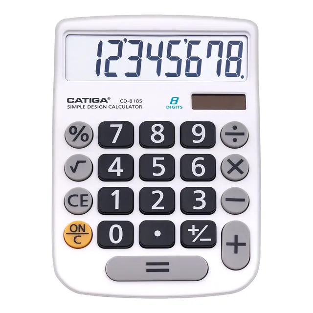 Catiga CD-8185 kalkulačka bílá 8místná solární
