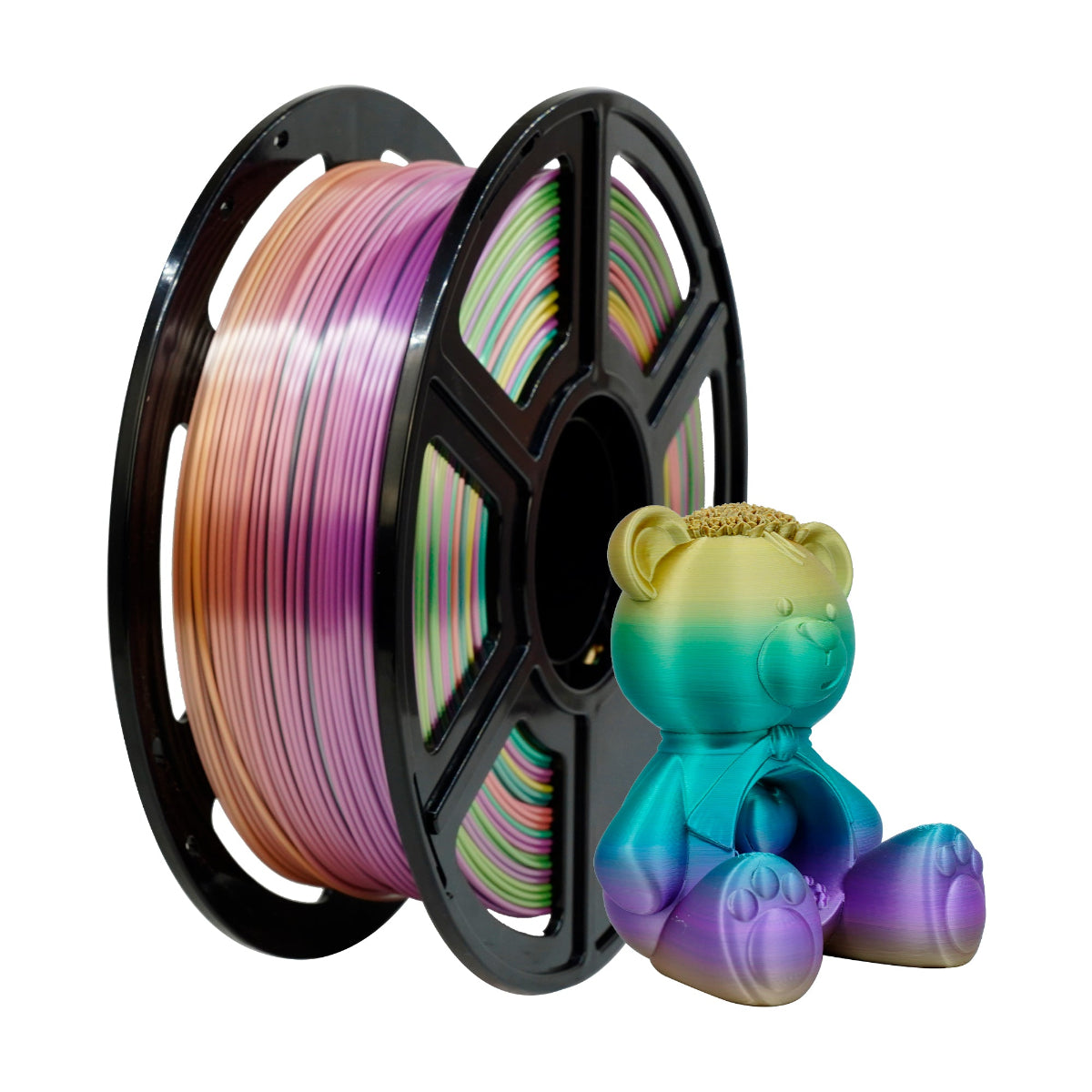 Flashforge PLA Silk+ Rainbow filament duhový lesk