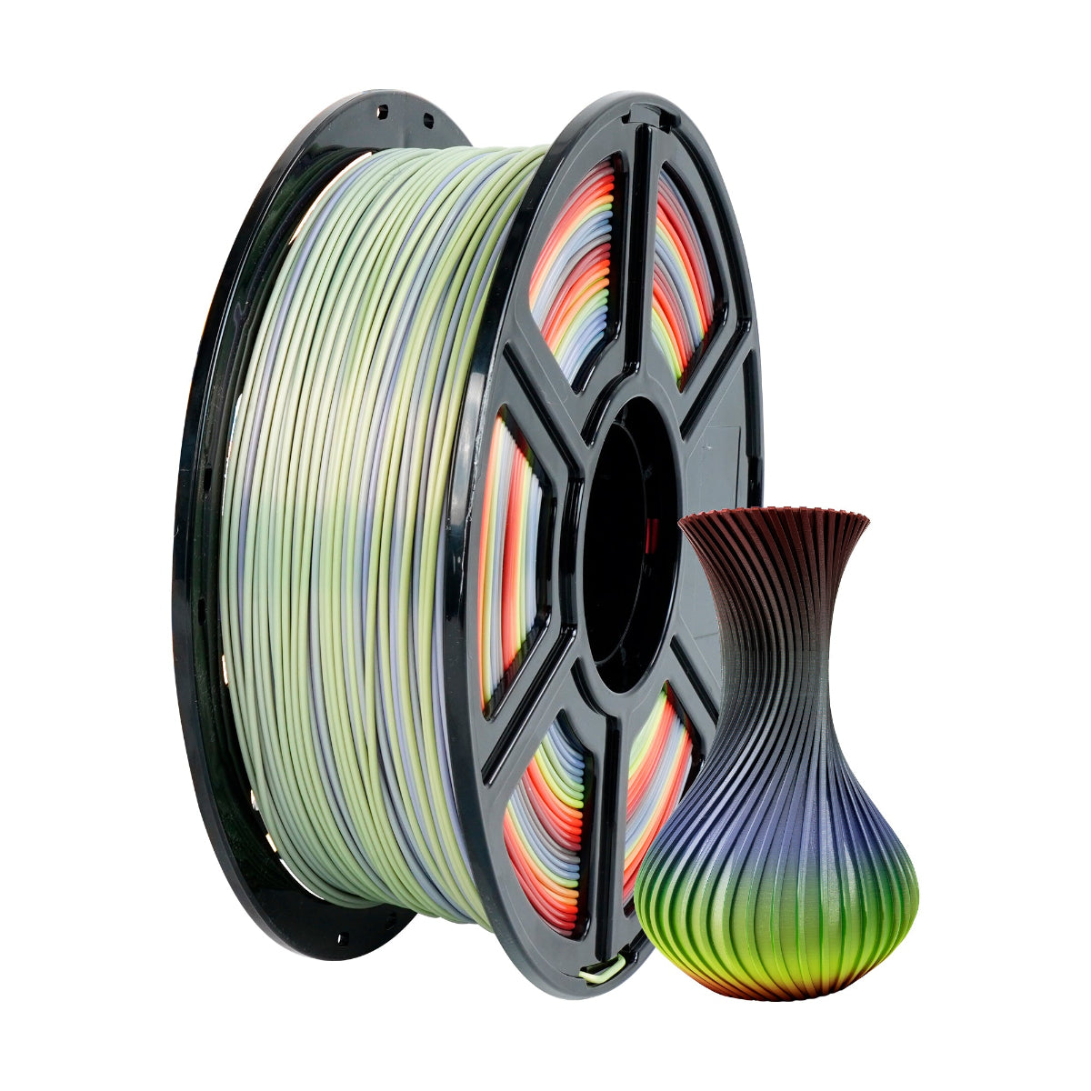 Flashforge PLA Silk+ Rainbow filament duhový lesk