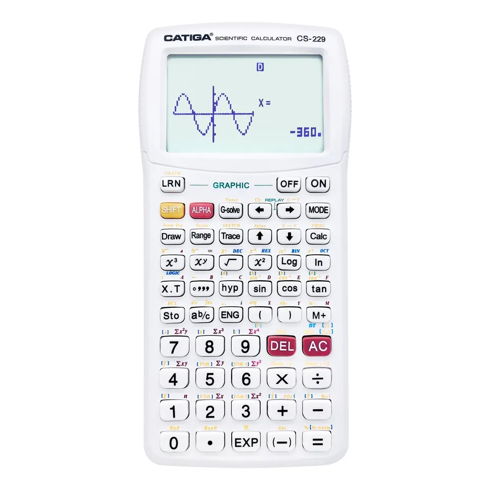 Catiga CS-229 vědecká kalkulačka bílá grafická