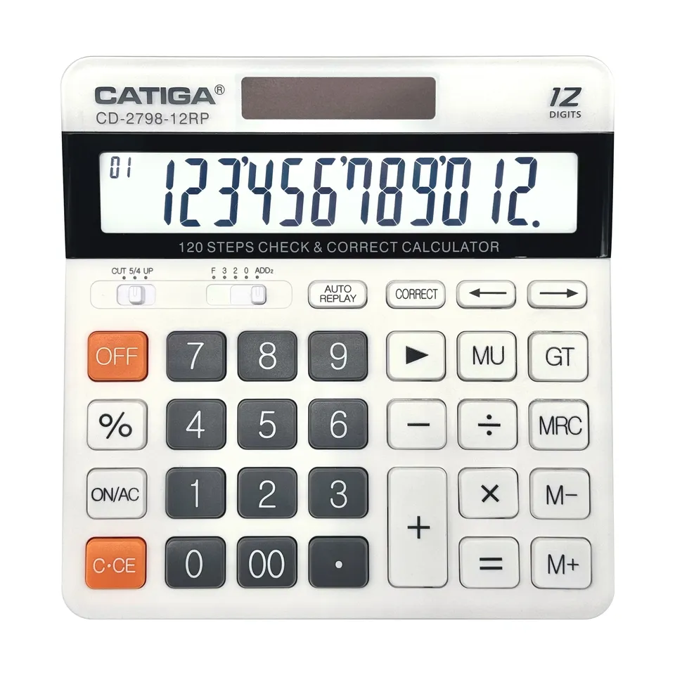 Catiga CD-2798 kalkulačka bílá široká