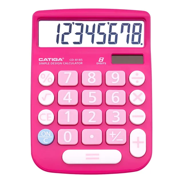 Catiga CD-8185 kalkulačka 8místná růžová