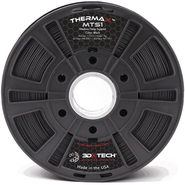 3DXTECH ThermaX MTS1 podpůrný filament 2 kg černý