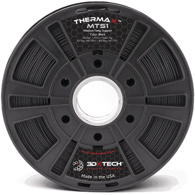 3DXTECH ThermaX MTS1 podpůrný filament 2 kg černý