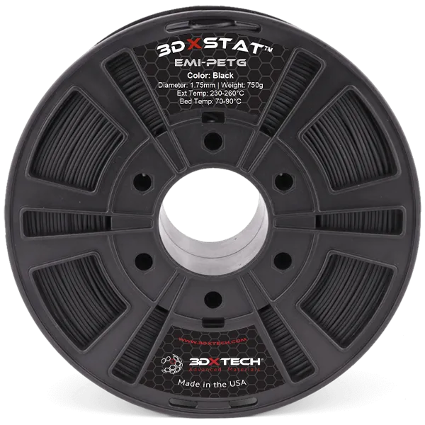3DXTECH 3DXSTAT EMI-PETG filament Black 1,75 mm 750 g stínicí