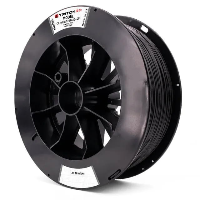 3DXTECH Triton3D Nylon 12+CF filament černý 1,75 mm 92in³