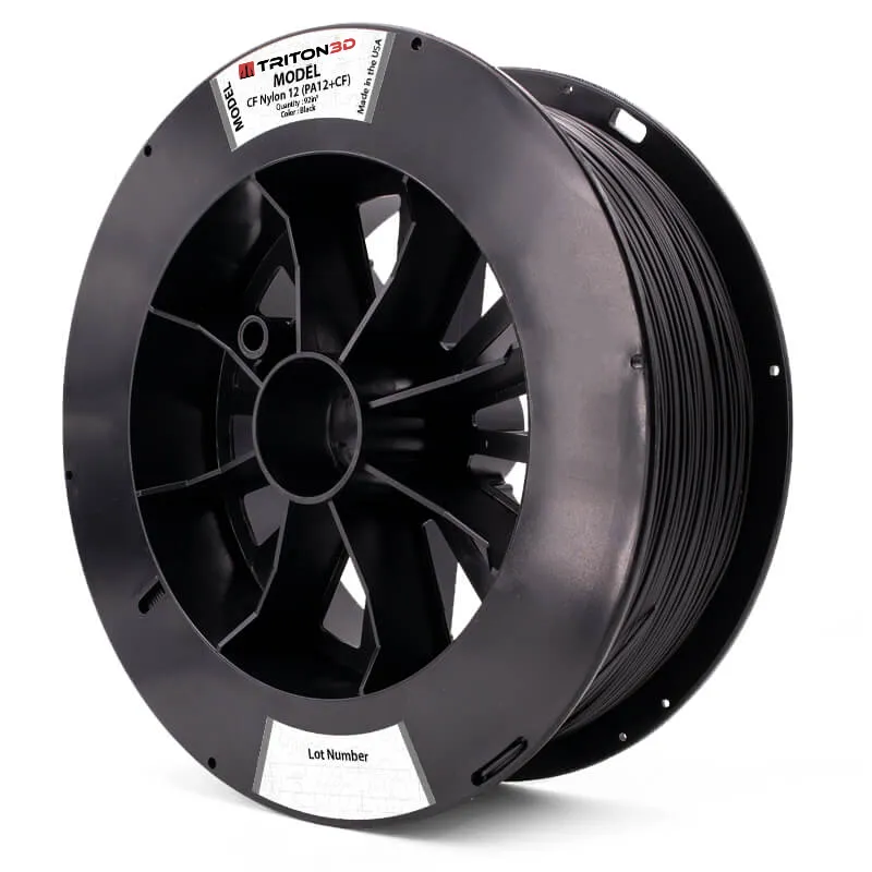 3DXTECH Triton3D Nylon 12+CF filament černý 1,75 mm 92in³