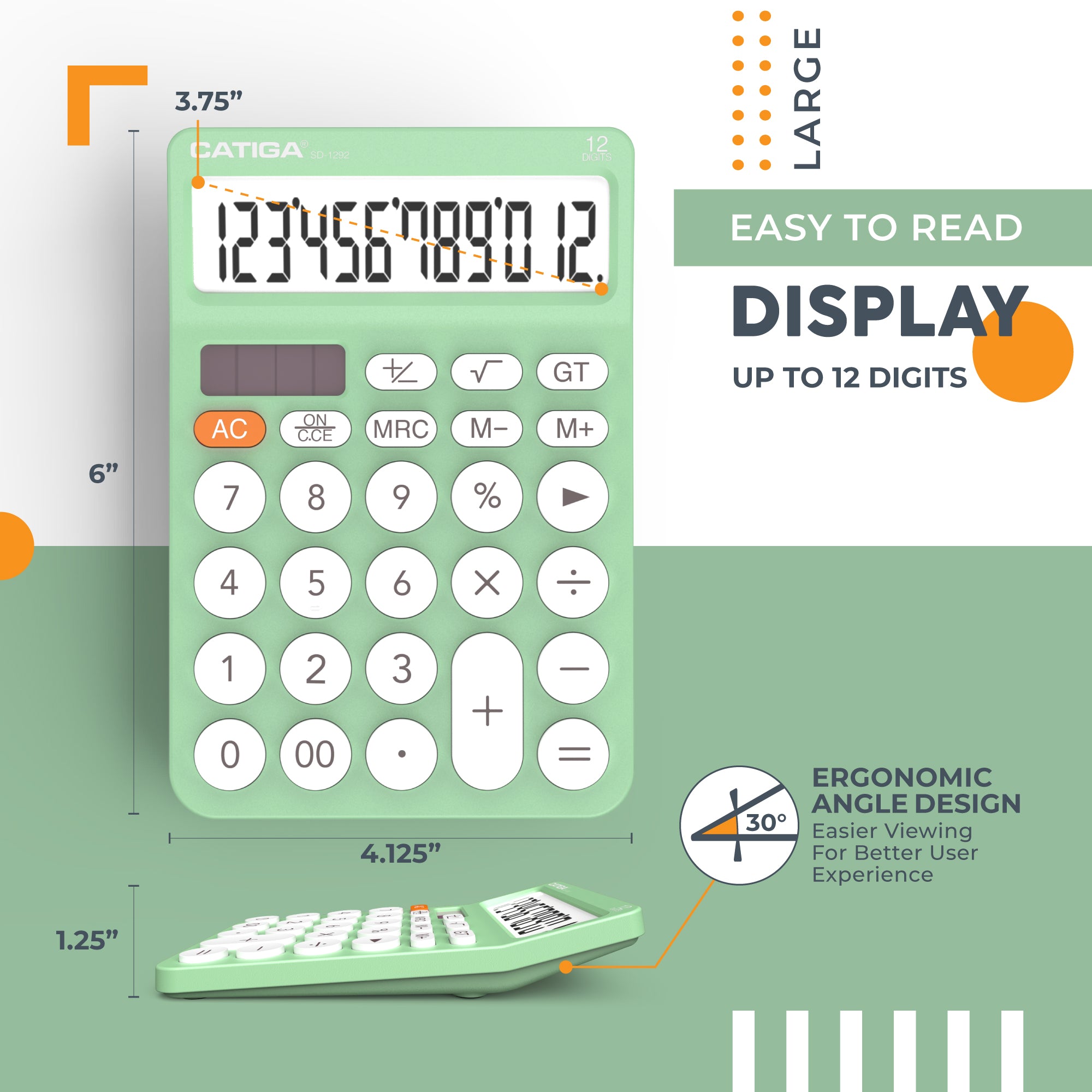 Catiga SD-1292 stolní kalkulačka 12místná mint