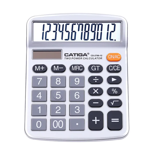 Catiga CD-2786 kalkulačka stříbrná 12místná