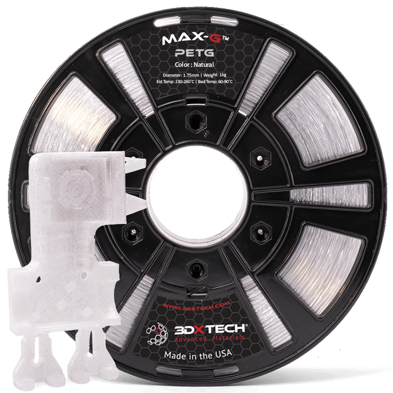 3DXTech MAX-G PETG filament 1,75 mm 1 kg černý odolný