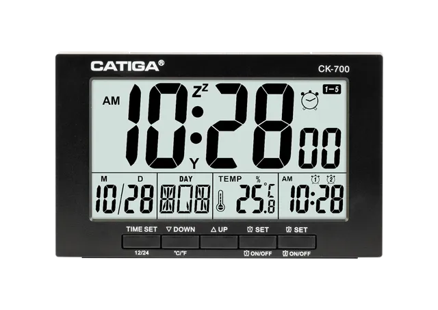 Catiga CK-700 hodiny digitální s teploměrem černé