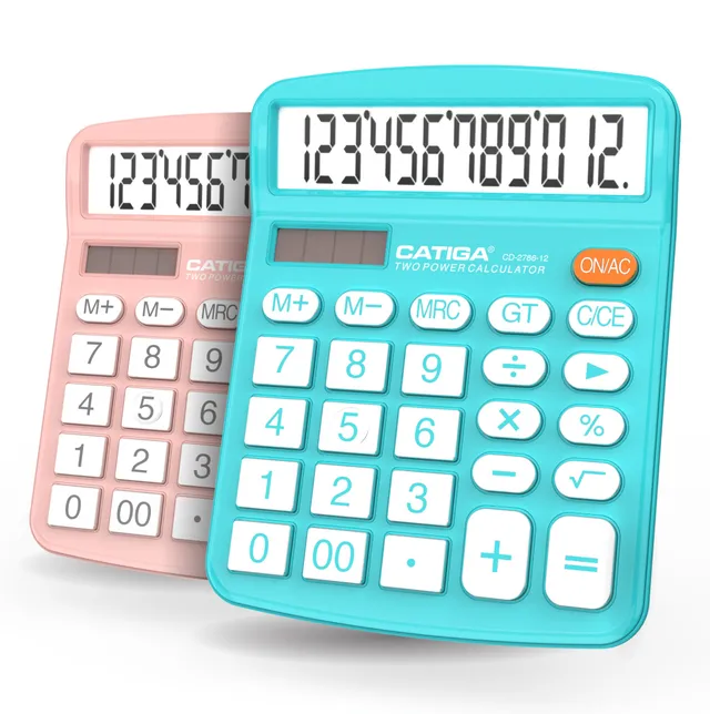Catiga CD-2786 kalkulačka 12místná 2 ks modro-růžová