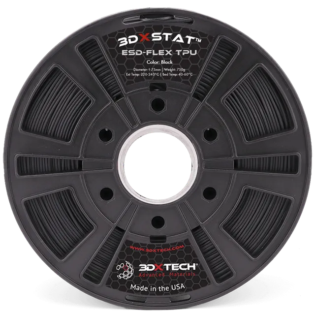 3DXTECH 3DXSTAT ESD-TPU 60D filament černý 750 g vodivý