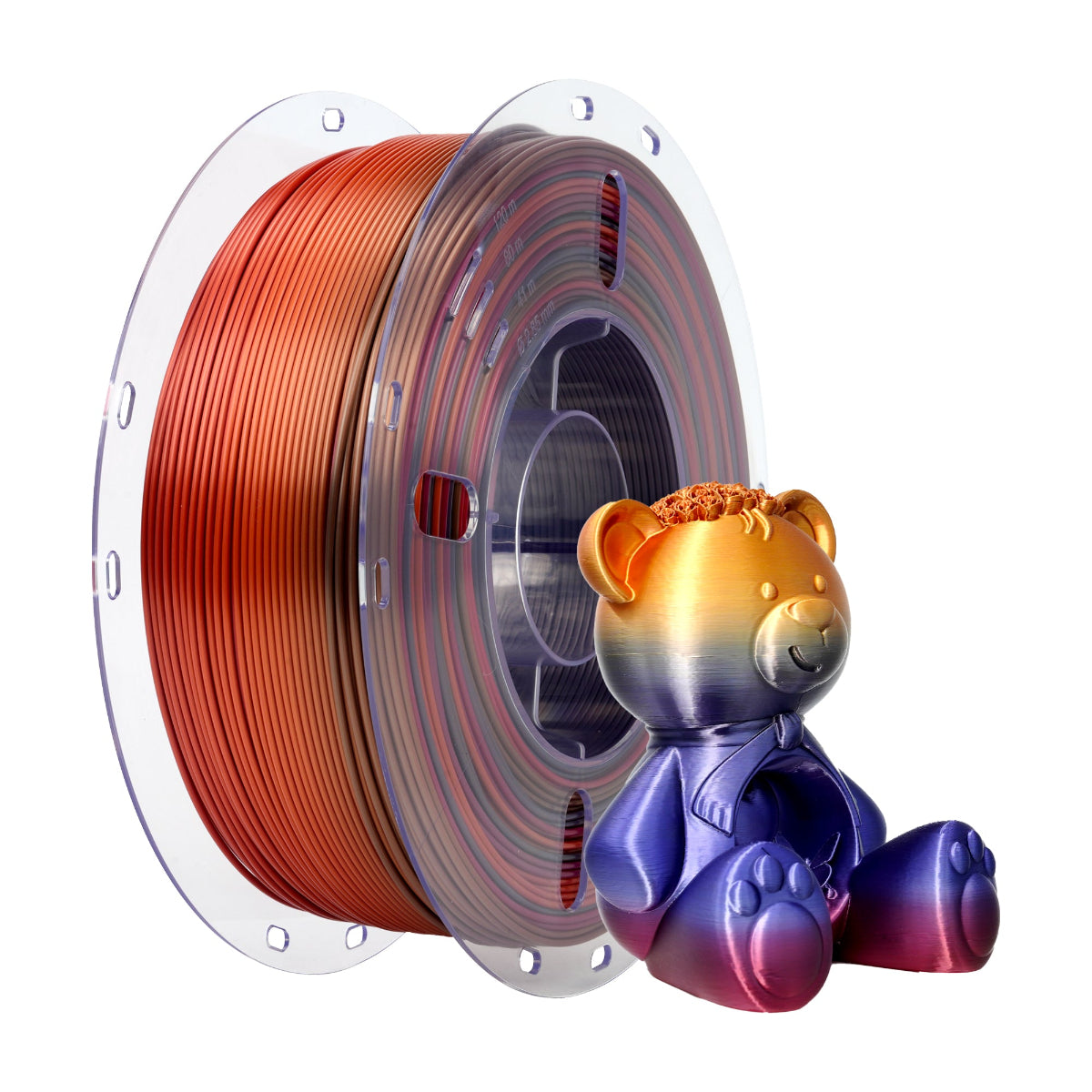 Flashforge PLA Silk+ Rainbow filament duhový lesk