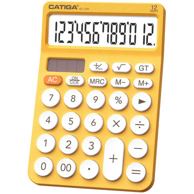 Catiga SD-1292 kalkulátor žlutý 12místný
