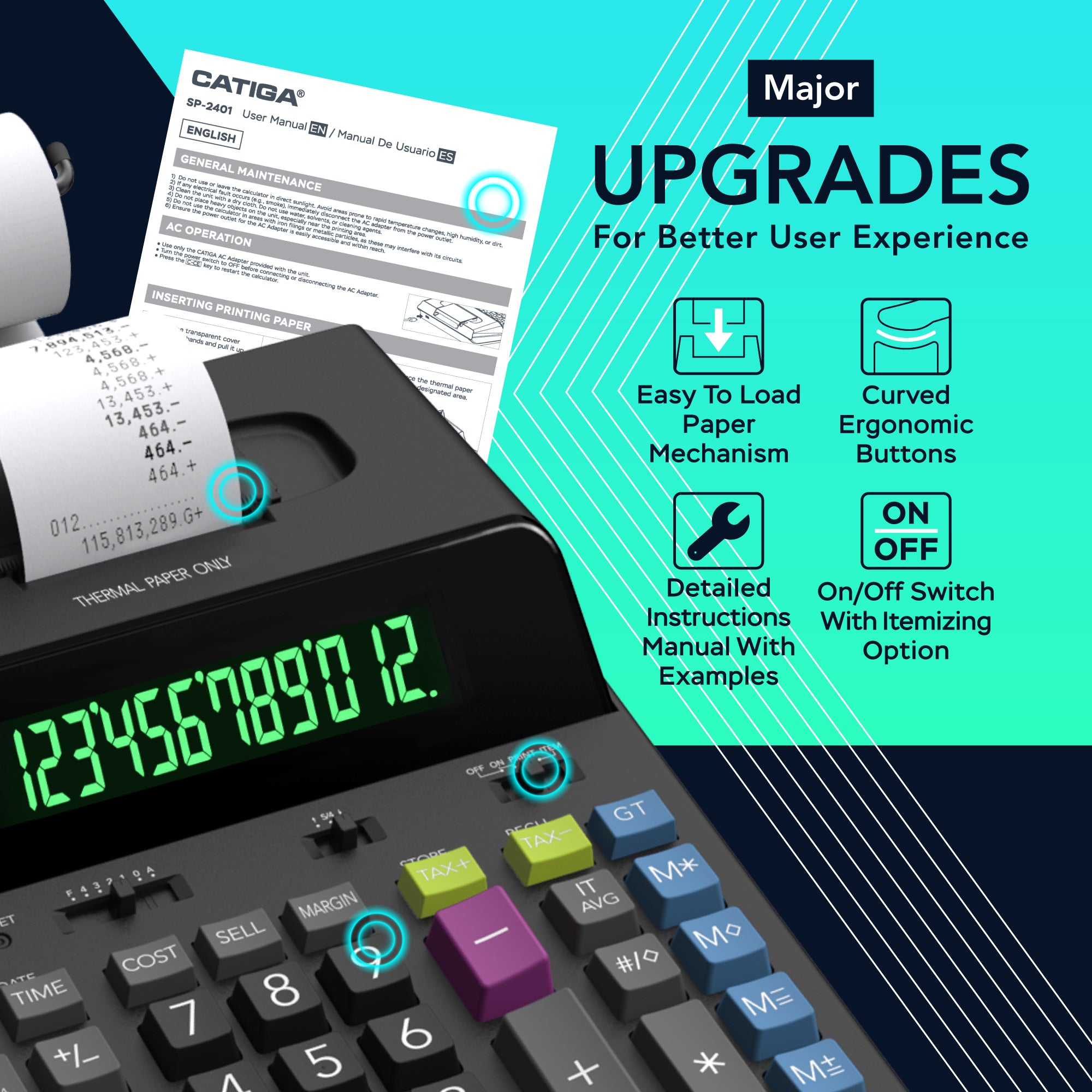 Catiga SP-2401 kalkulačka s tiskem 12místná