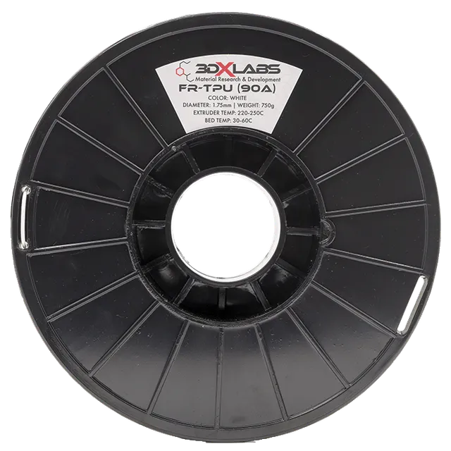3DXTECH 3DXLABS FR-TPU 90A filament bílý 750 g