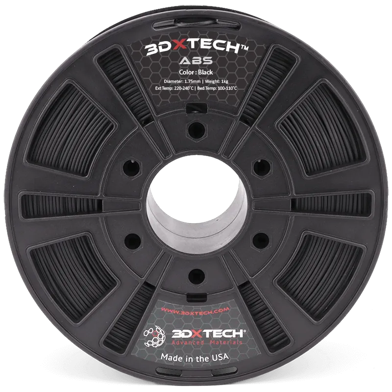 3DXTECH ABS filament černý 1,75 mm 1 kg houževnatý