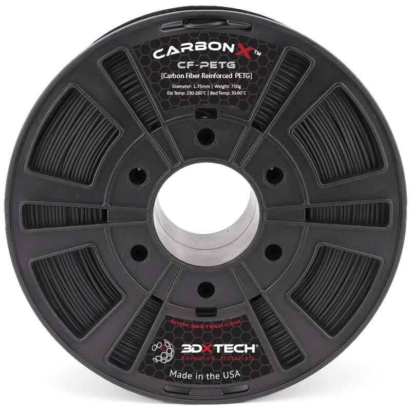 3DXTECH CarbonX PETG+CF filament Black 1,75 mm 750 g karbonový