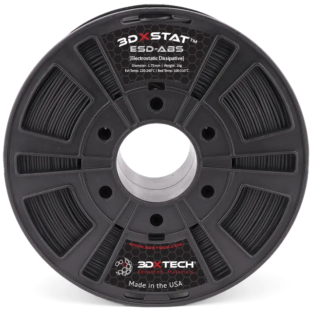 3DXTECH 3DXSTAT ESD-ABS filament Black 1,75 mm 750 g antistatický