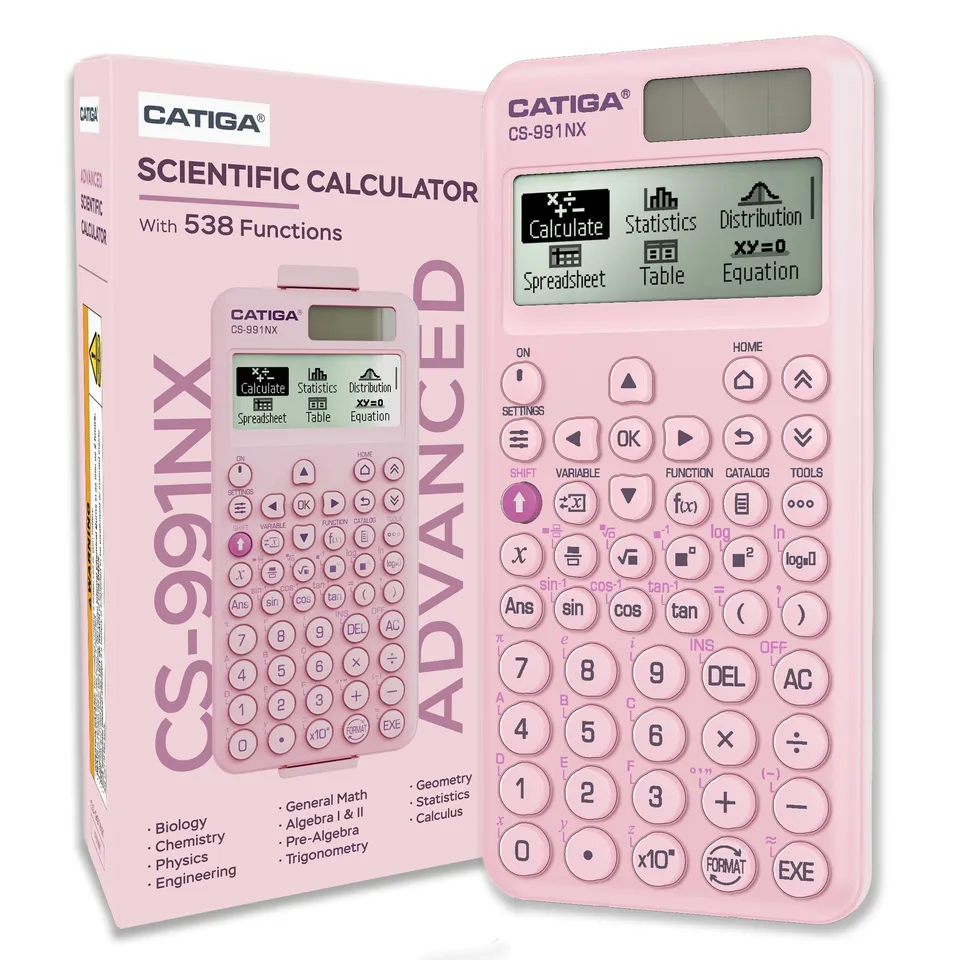 Catiga CS-991NX vědecká kalkulačka růžová 538 funkcí