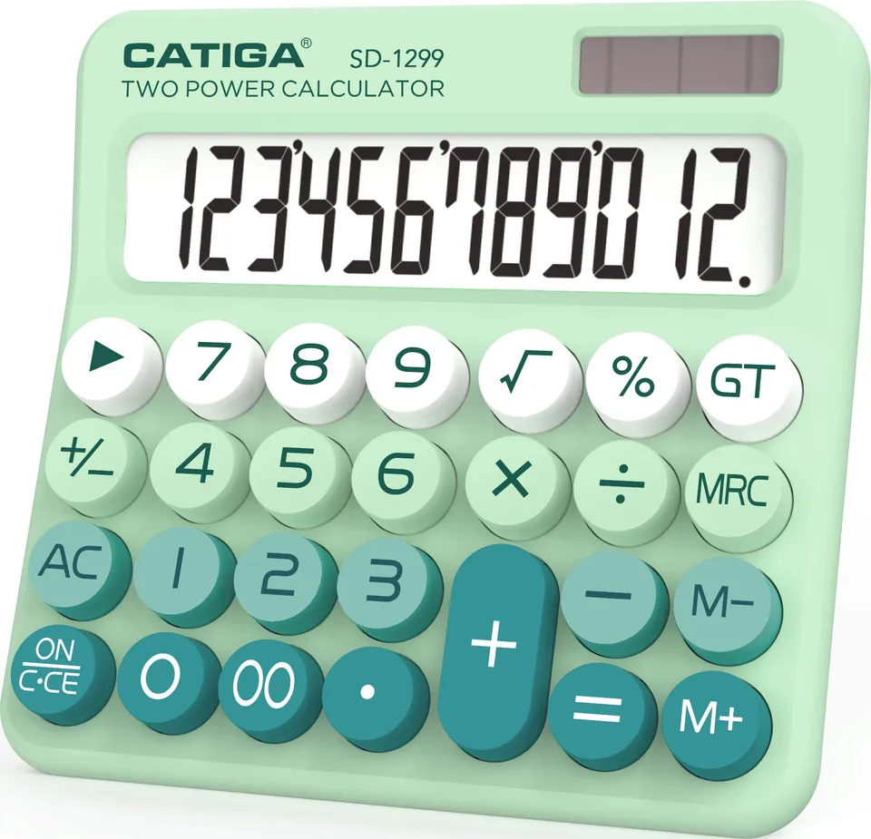Catiga SD-1299 kalkulačka mátová 12místná mechanická
