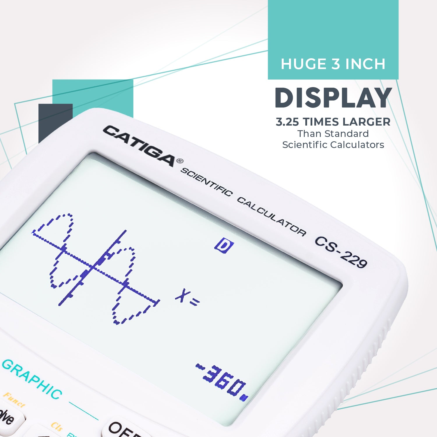 Catiga CS-229 vědecká kalkulačka bílá grafická