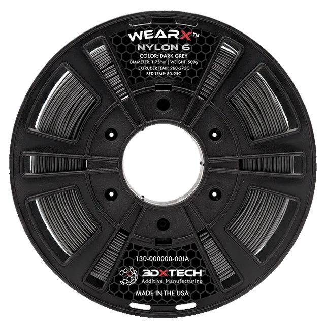 3DXTECH WEARX Nylon 6 filament 1,75 mm černý 500 g