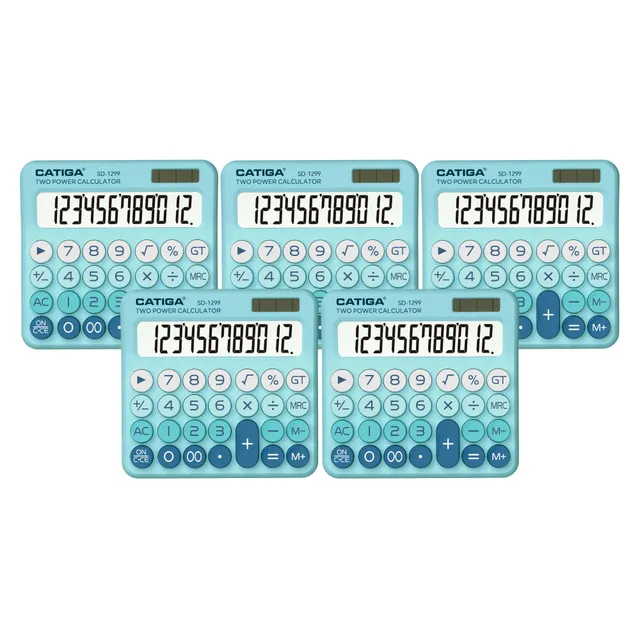 Catiga SD-1299 mechanická kalkulačka aqua blue 5ks