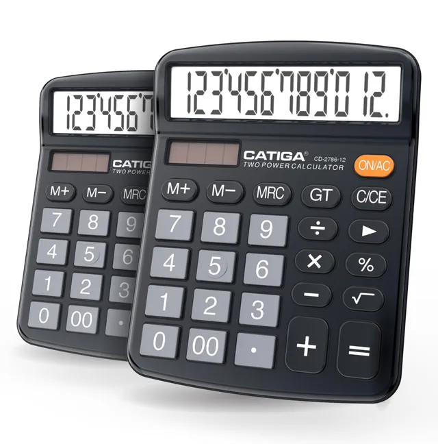 Catiga CD-2786 kalkulačka 12místná černá 2ks