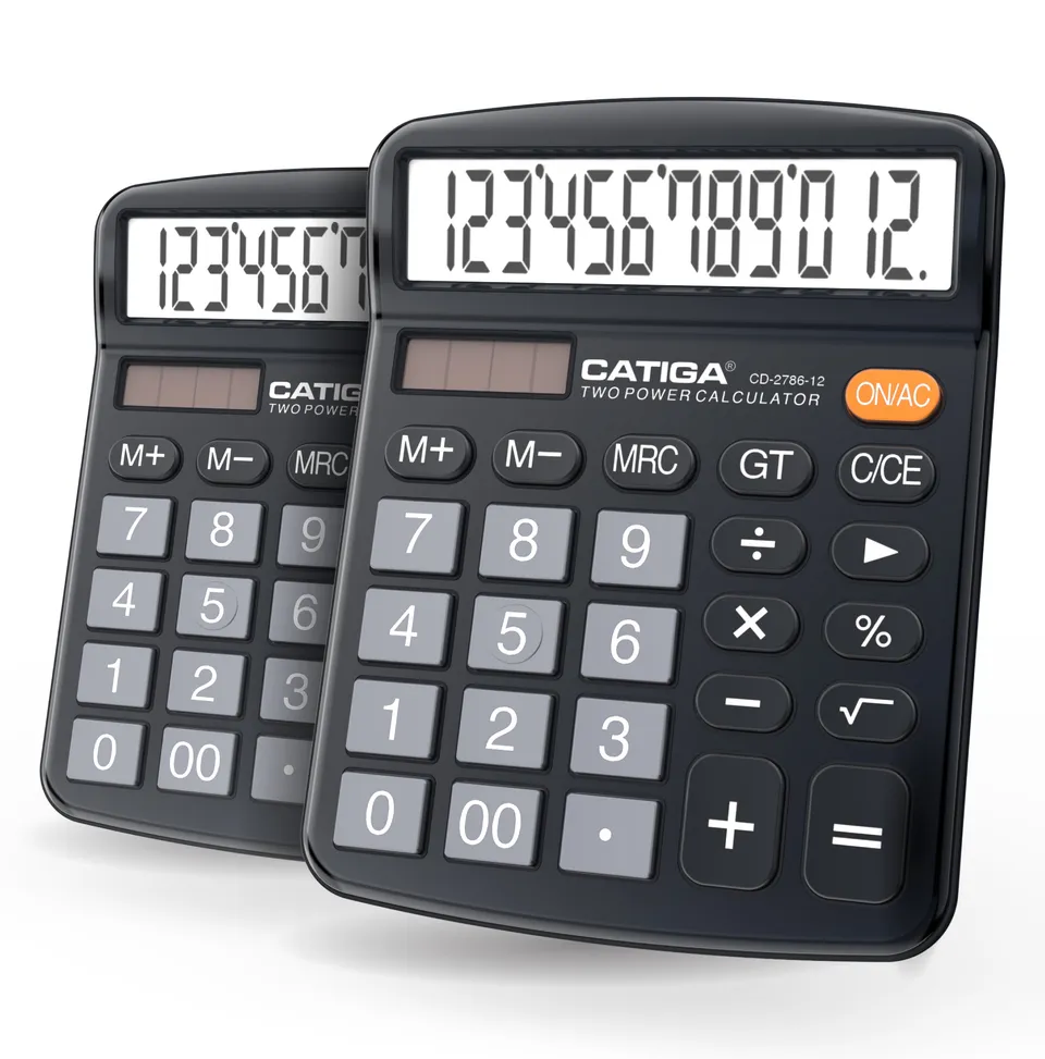 Catiga CD-2786 kalkulačka 12místná černá 2ks